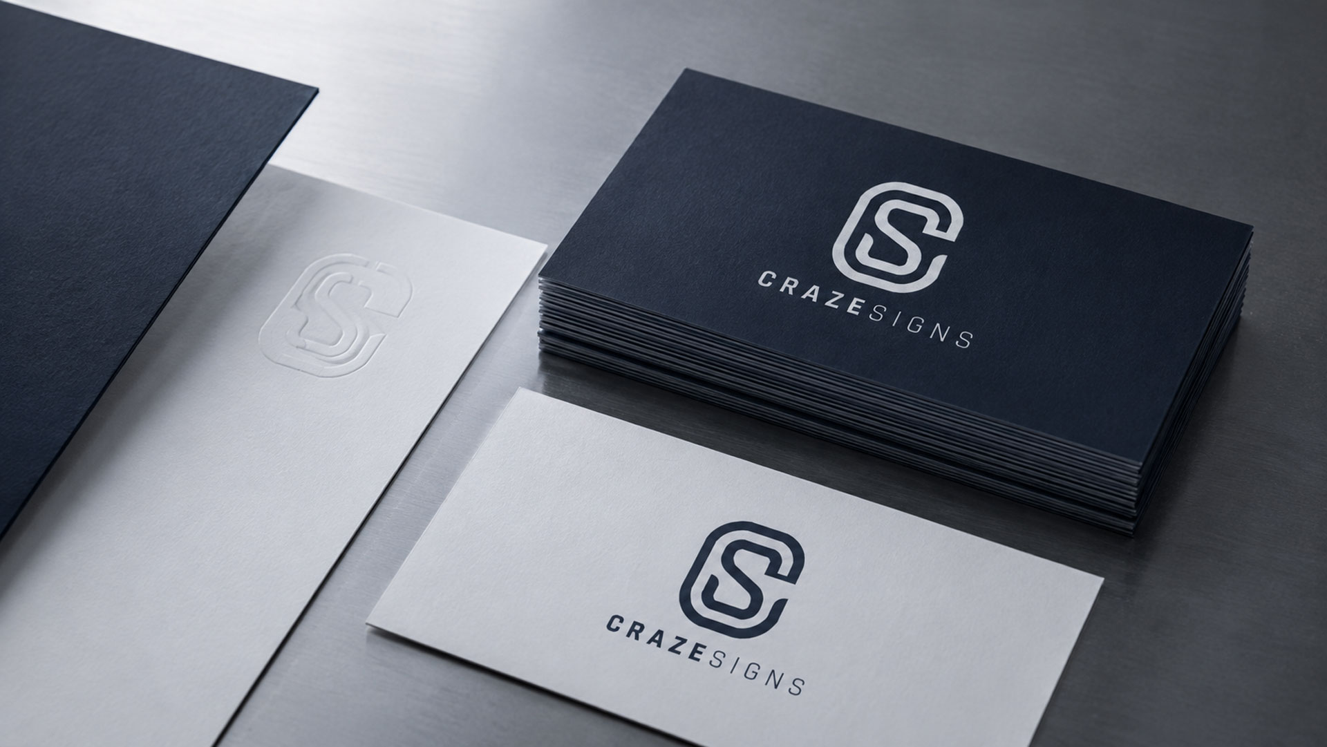 Craze Signs branded stationery